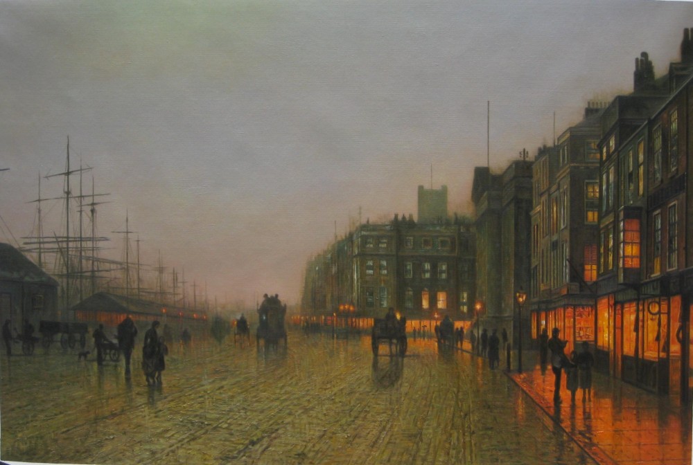 Liverpool Dock From Wapping by John Atkinson Grimshaw
