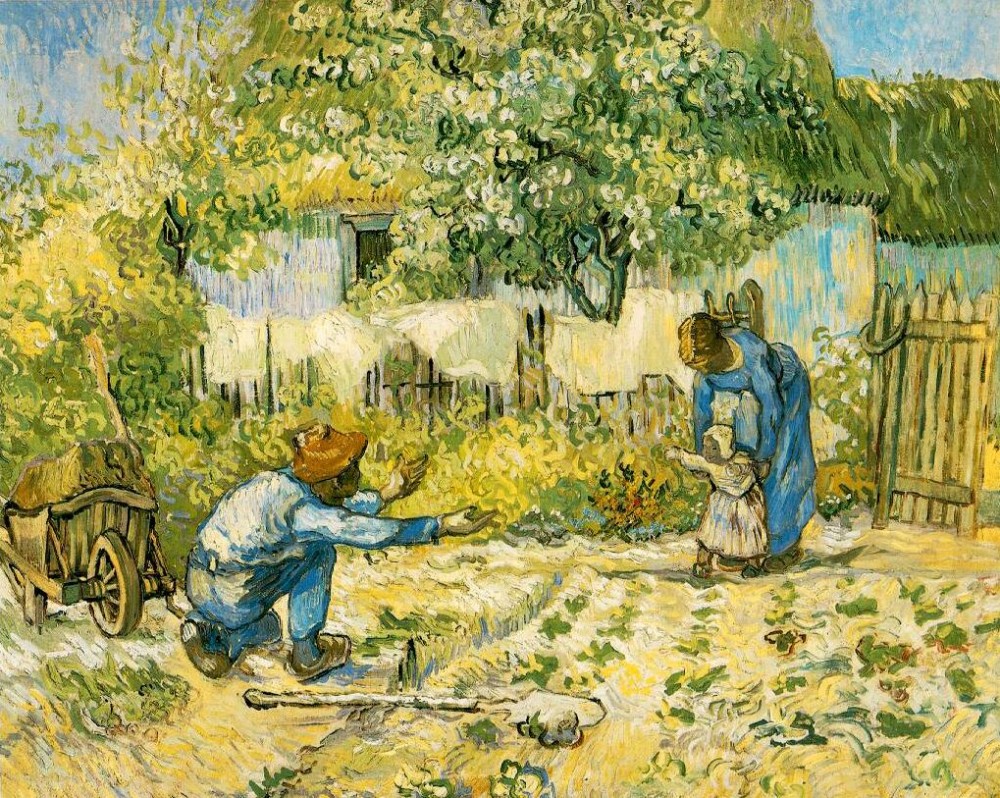 First Steps (after Millet) by Vincent van Gogh