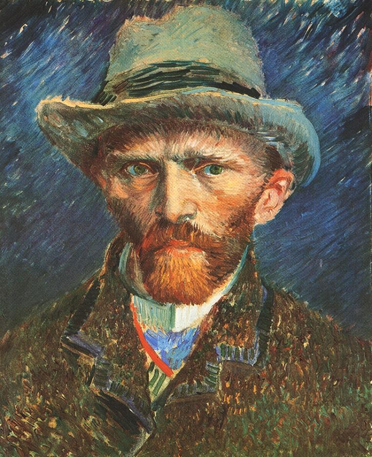 Self Portrait in a Grey Felt Hat by Vincent van Gogh