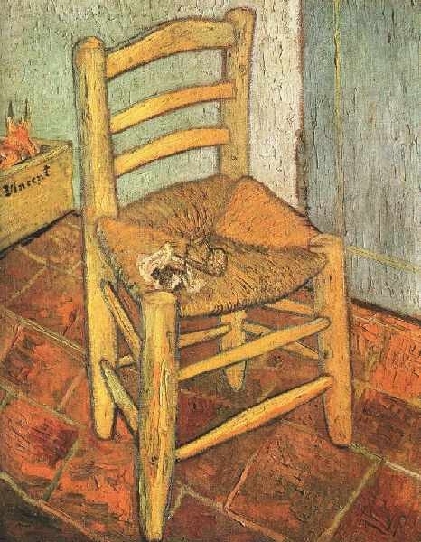 Vincent's Chair with Pipe by Vincent van Gogh