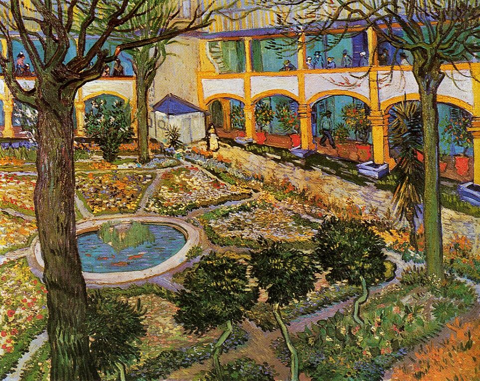 Courtyard of the Hospital at Arles by Vincent van Gogh