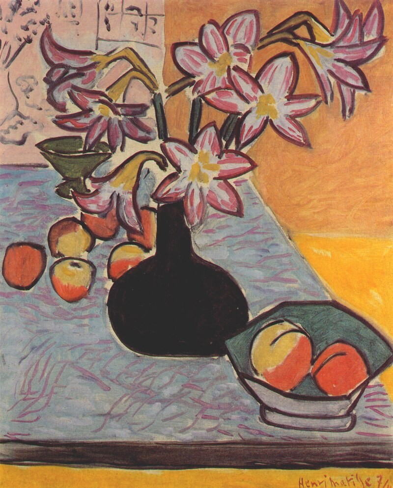 Vase of Amaryllis by Henri-Émile-Benoît Matisse