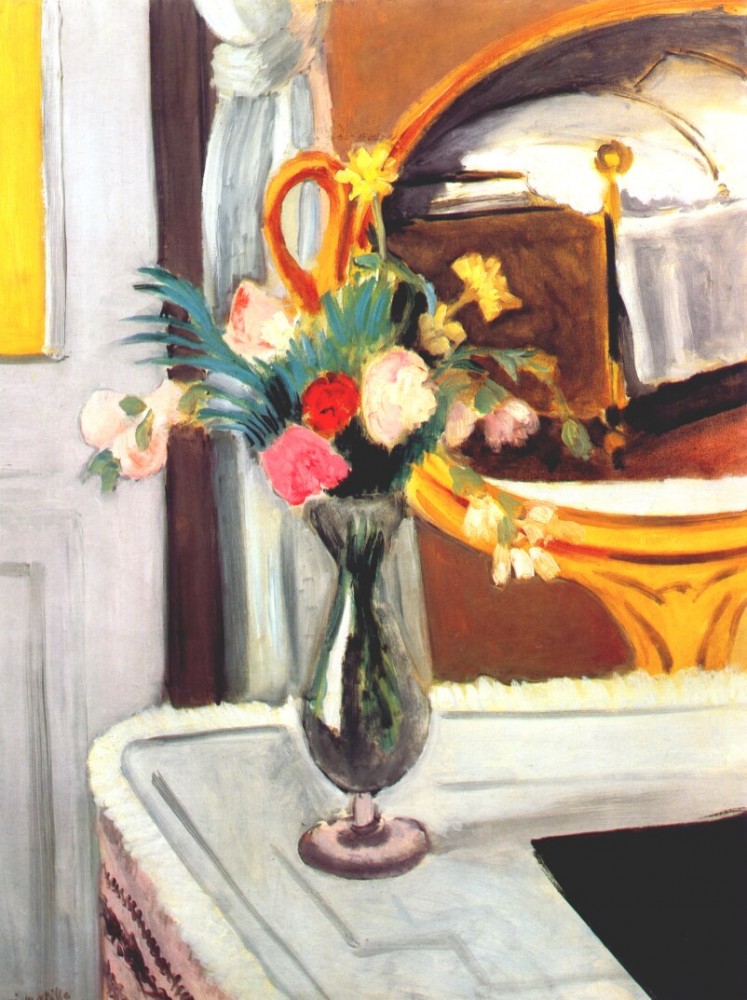 Vase of Flowers on Dressing Table by Henri-Émile-Benoît Matisse