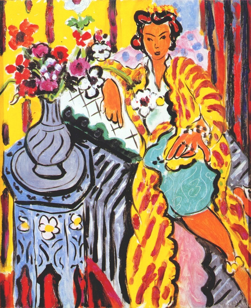 Odalisque in Yellow Robe by Henri-Émile-Benoît Matisse