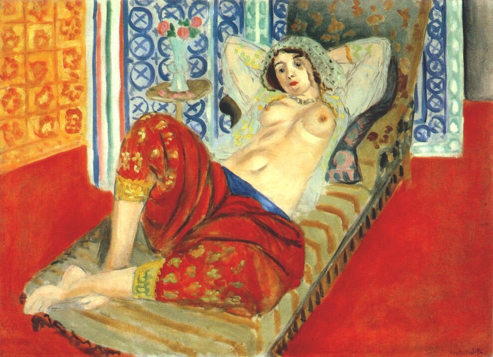 Odalisque with Red Culottes by Henri-Émile-Benoît Matisse