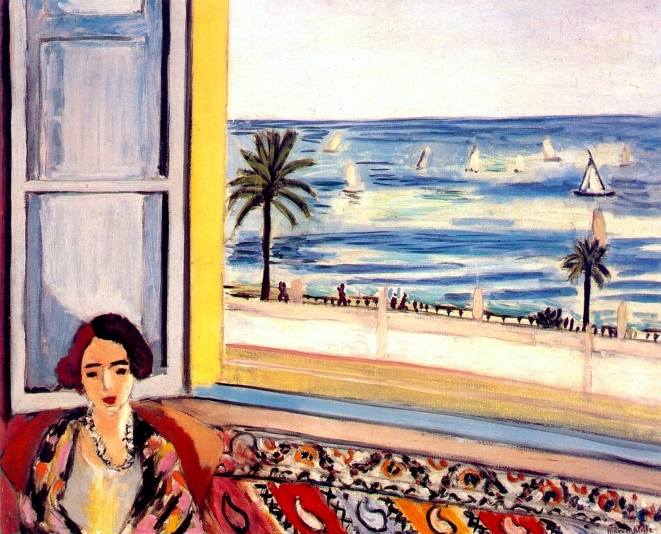 Seated Woman Back Turned to Open Window by Henri-Émile-Benoît Matisse
