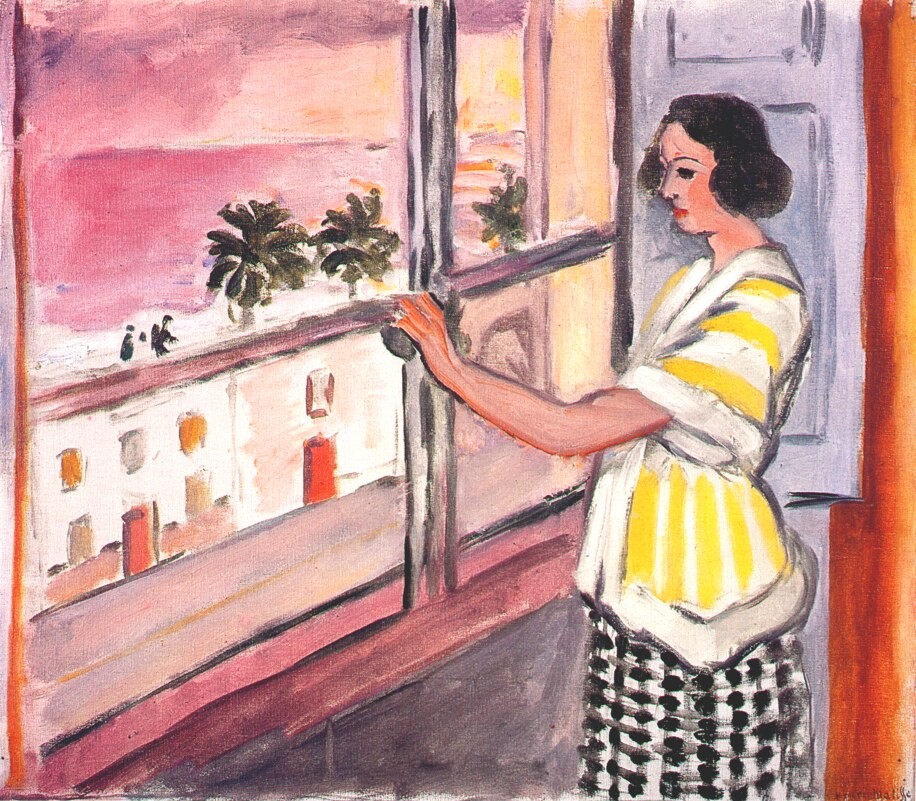 Young Woman at the Window, Sunset by Henri-Émile-Benoît Matisse