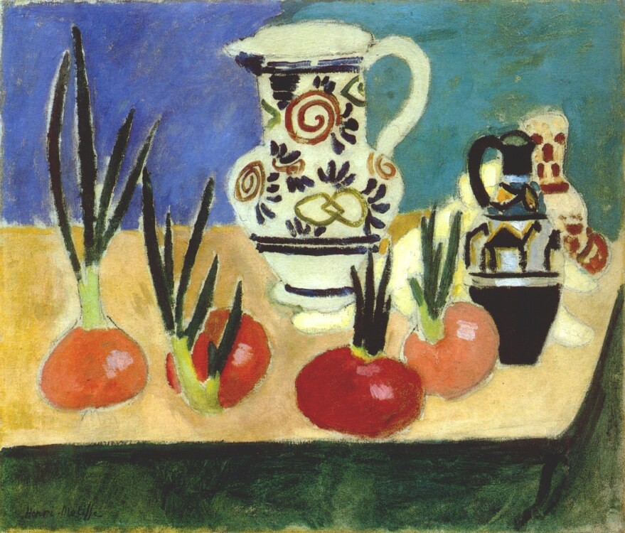 Pink Onions by Henri-Émile-Benoît Matisse