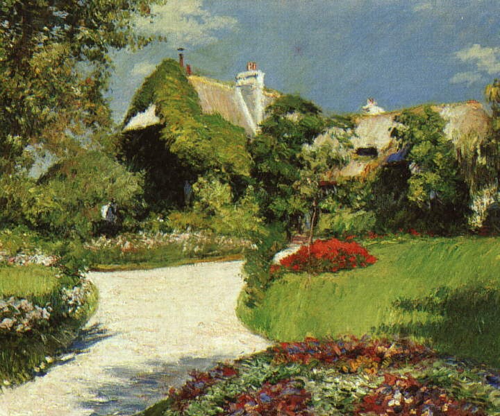 Thatched Cottage at Trouville by Gustave Caillebotte