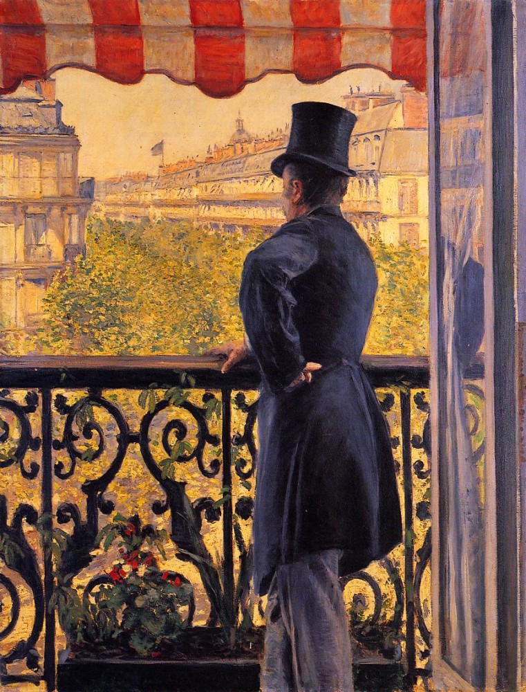 The Man on the Balcony 2 by Gustave Caillebotte