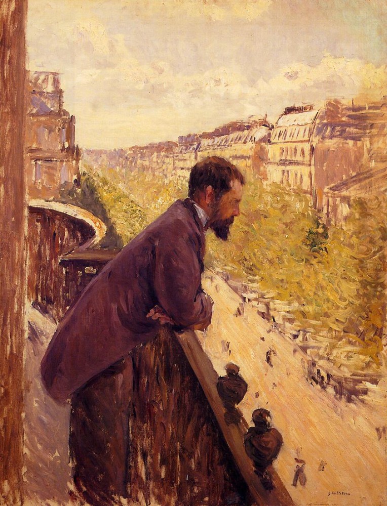 The Man on the Balcony by Gustave Caillebotte