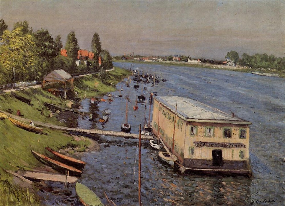 Boathouse in Argenteuil by Gustave Caillebotte