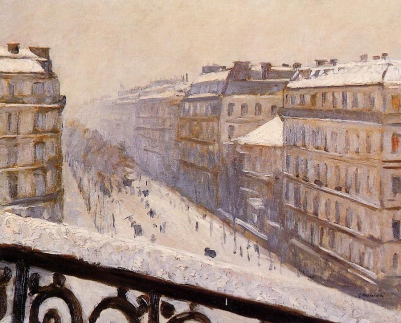 Boulevard Haussmann Snow by Gustave Caillebotte