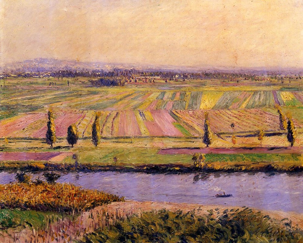 The Gennevilliers Plain Seen from the Slopes of Argenteuil by Gustave Caillebotte