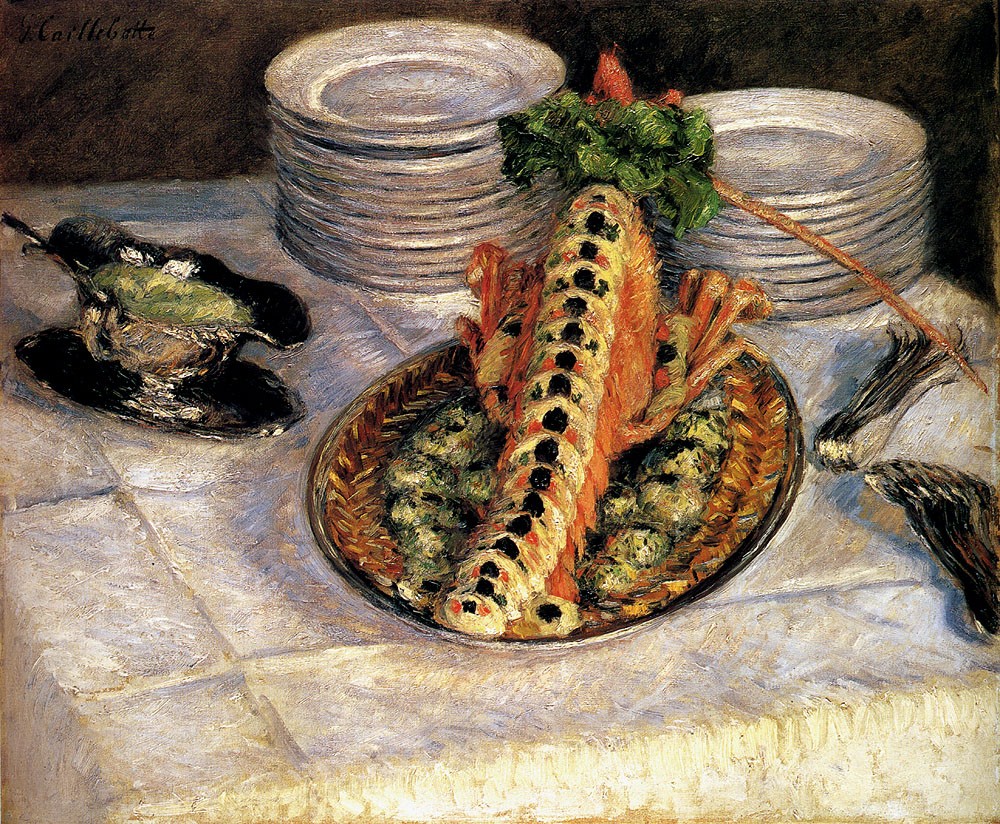 Still Life With Crayfish by Gustave Caillebotte