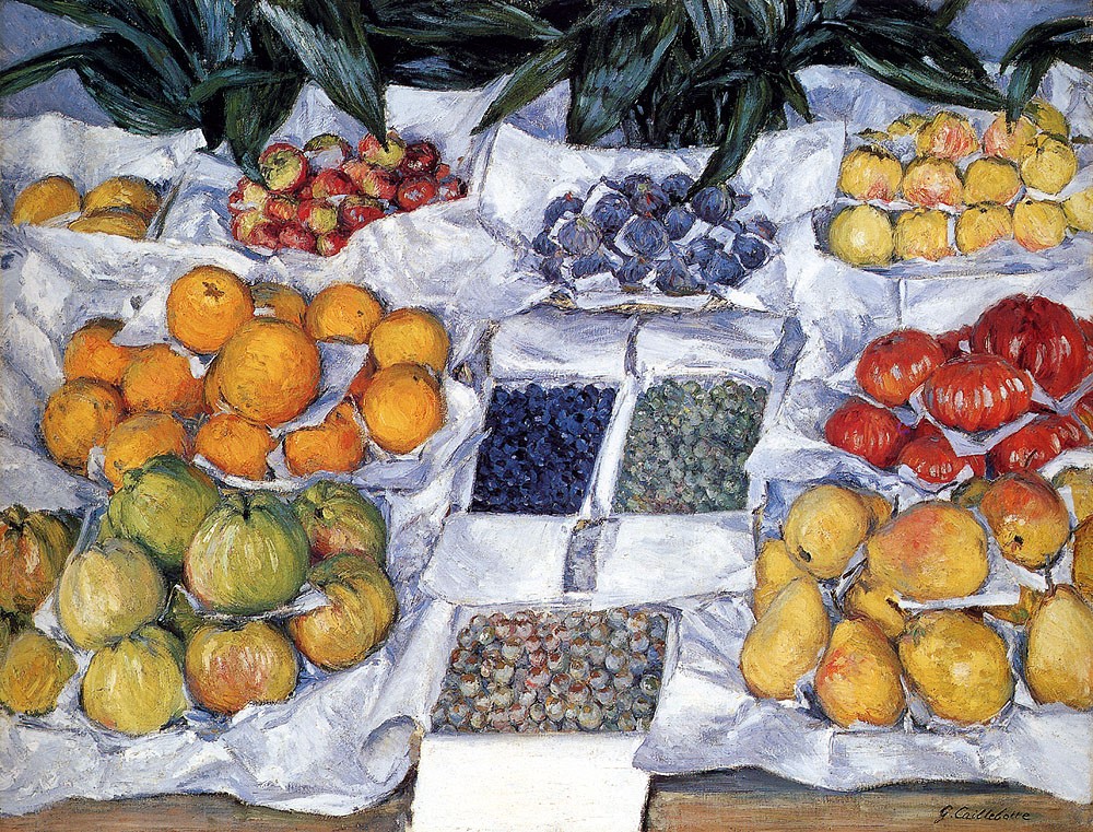 Fruit Displayed On A Stand by Gustave Caillebotte
