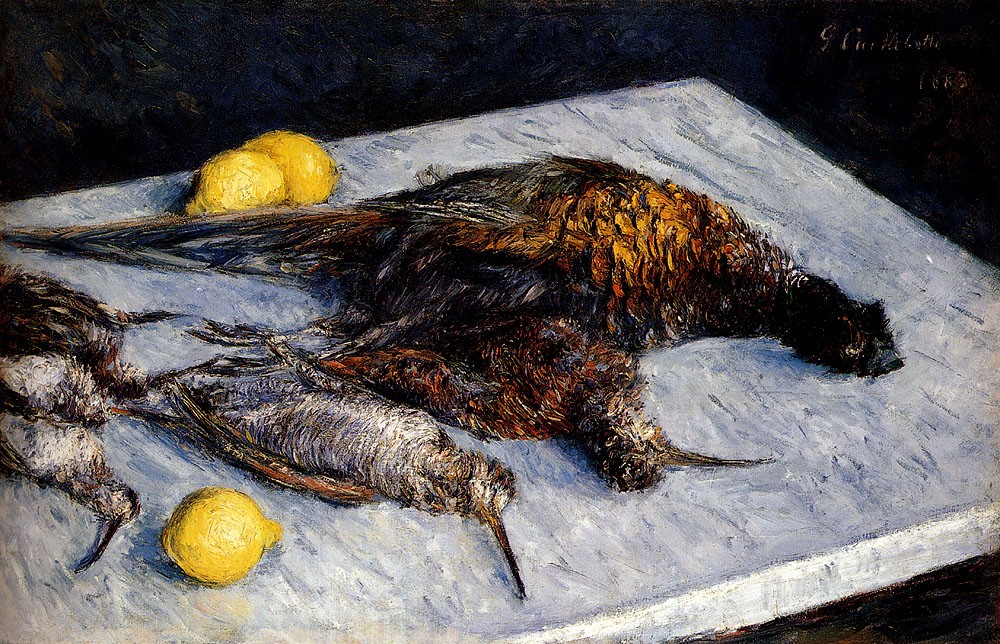 Game Birds And Lemons by Gustave Caillebotte
