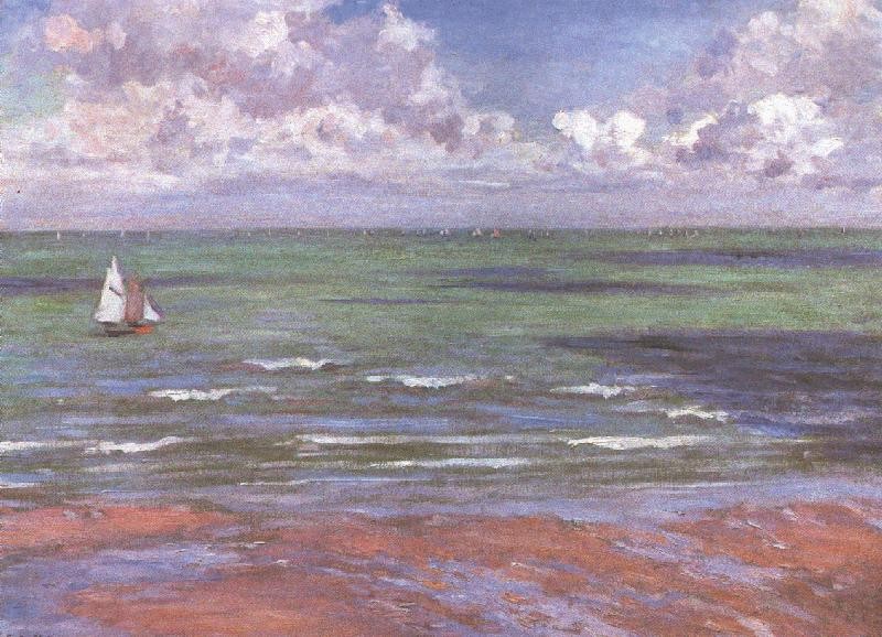 Gustave Seascape, Regatta at Villiers by Gustave Caillebotte