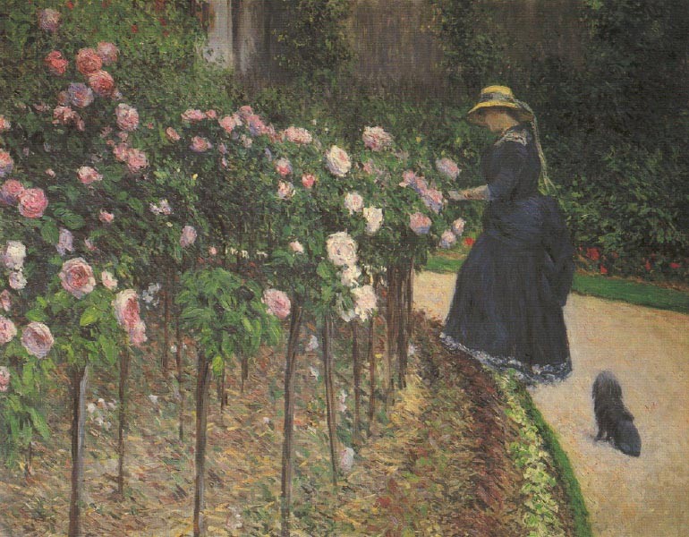 Roses Garden At Petit Gennevilliers by Gustave Caillebotte