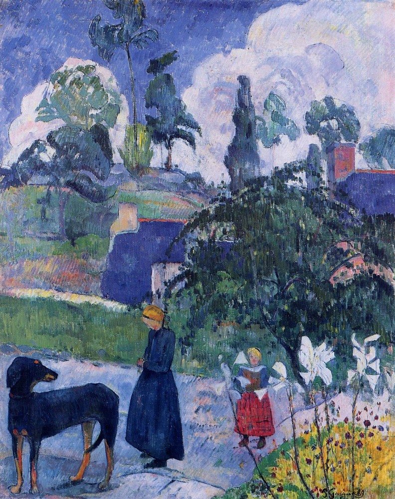 Among The Lillies by Eugène Henri Paul Gauguin