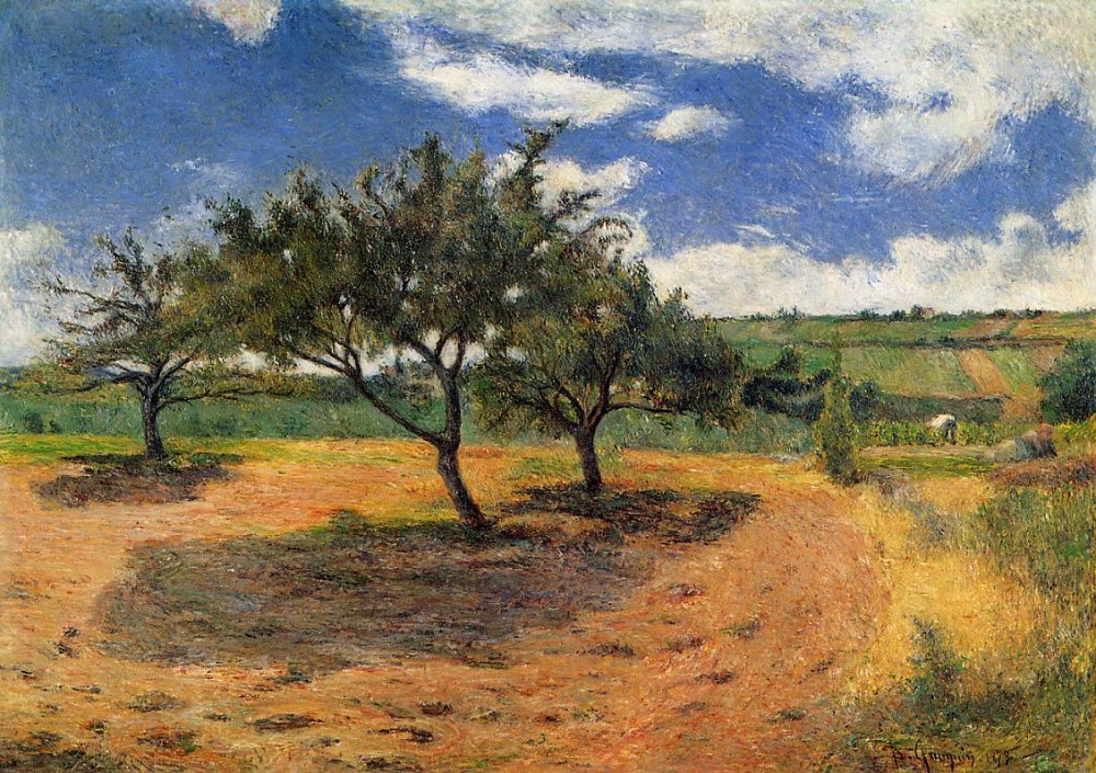 Apple Trees At L'Hermitage by Eugène Henri Paul Gauguin