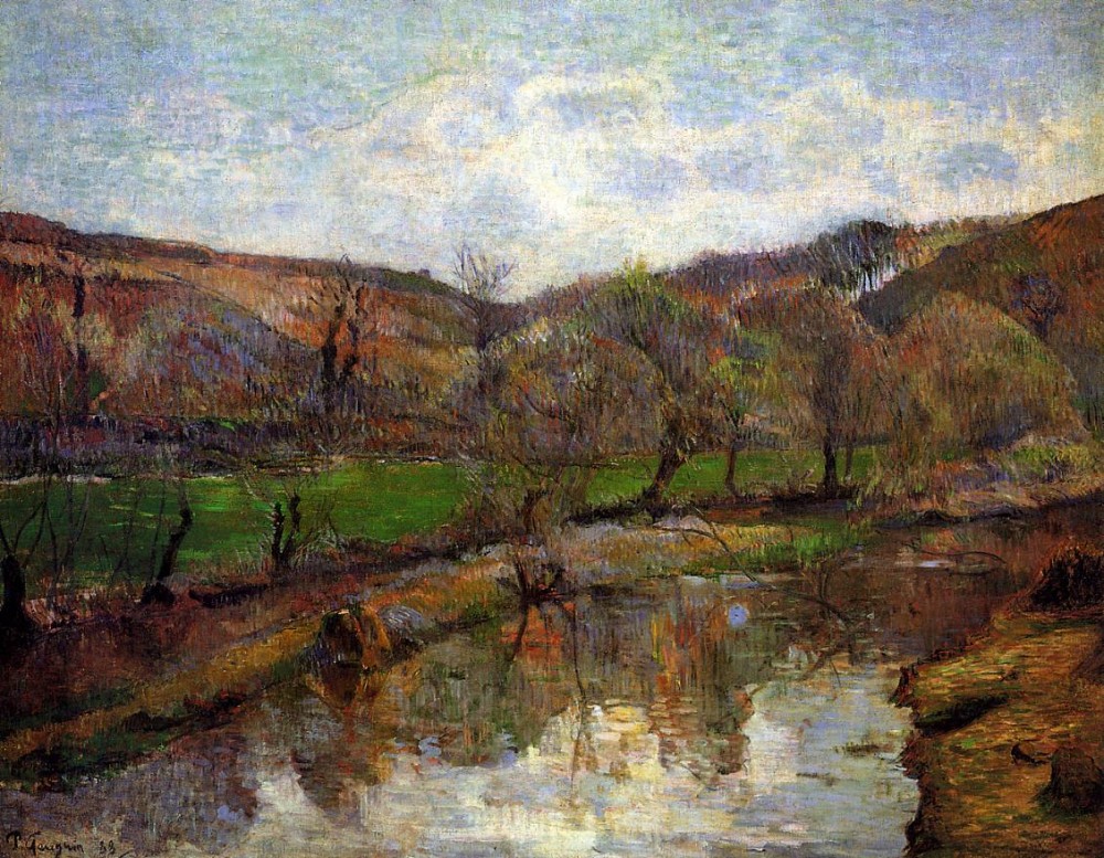 Aven Valley, Upstream Of Pont-Aven by Eugène Henri Paul Gauguin