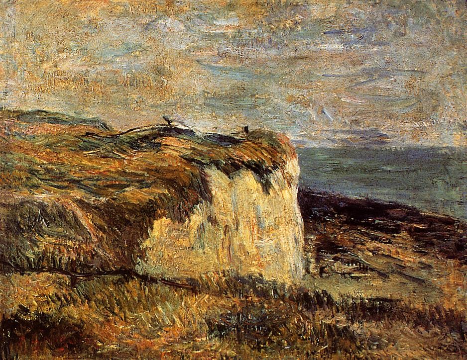Cliff Near Dieppe by Eugène Henri Paul Gauguin