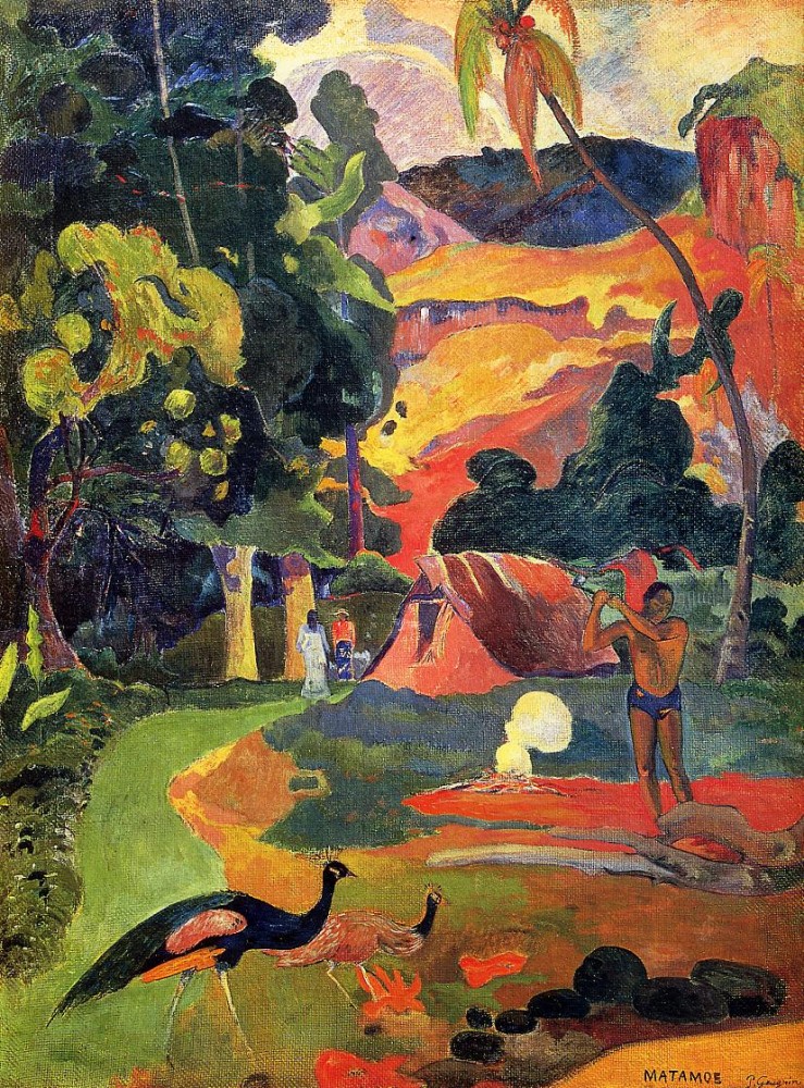 Landscape With Peacocks by Eugène Henri Paul Gauguin