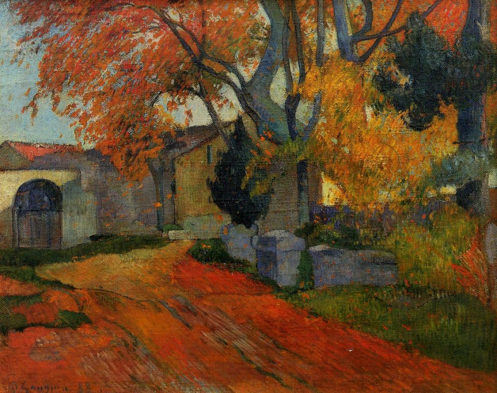 Lane At Alchamps, Arles by Eugène Henri Paul Gauguin
