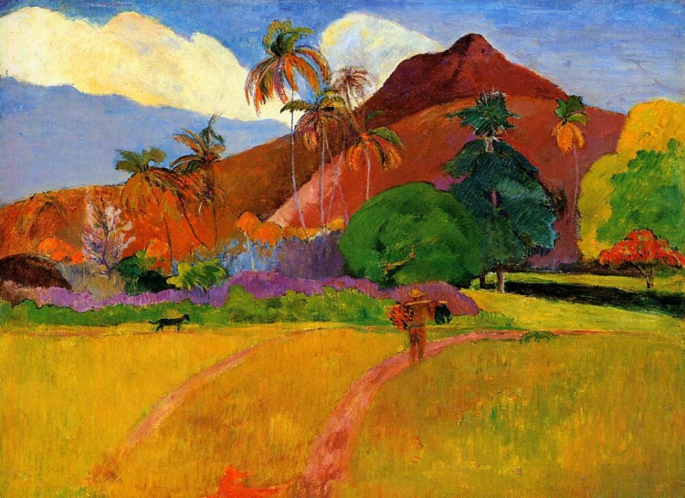 Mountains In Tahiti by Eugène Henri Paul Gauguin