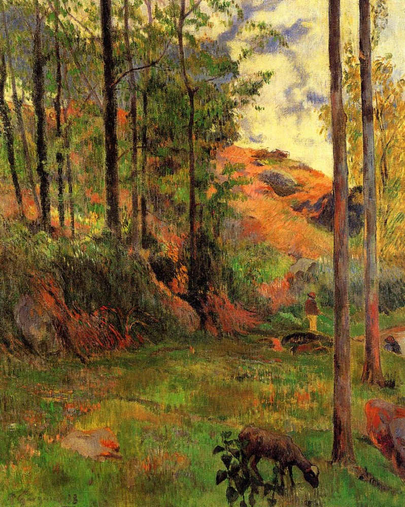 Path Down To The Aven by Eugène Henri Paul Gauguin