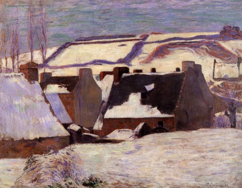 Pont-Aven In The Snow by Eugène Henri Paul Gauguin