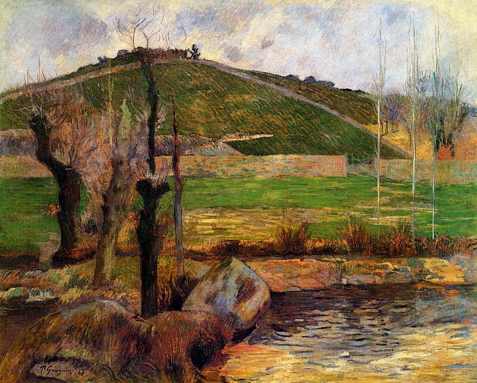 River Aven Below Mount Sainte-Marguerite by Eugène Henri Paul Gauguin