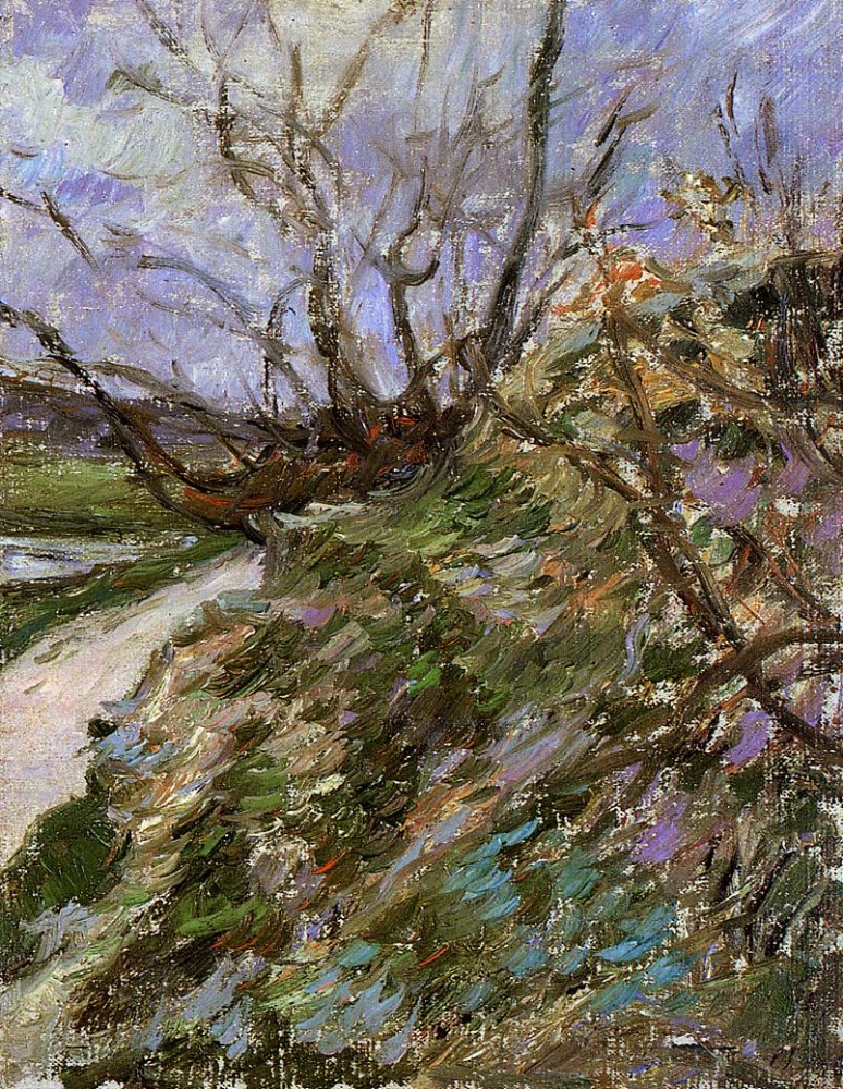 River Bank In Winter by Eugène Henri Paul Gauguin
