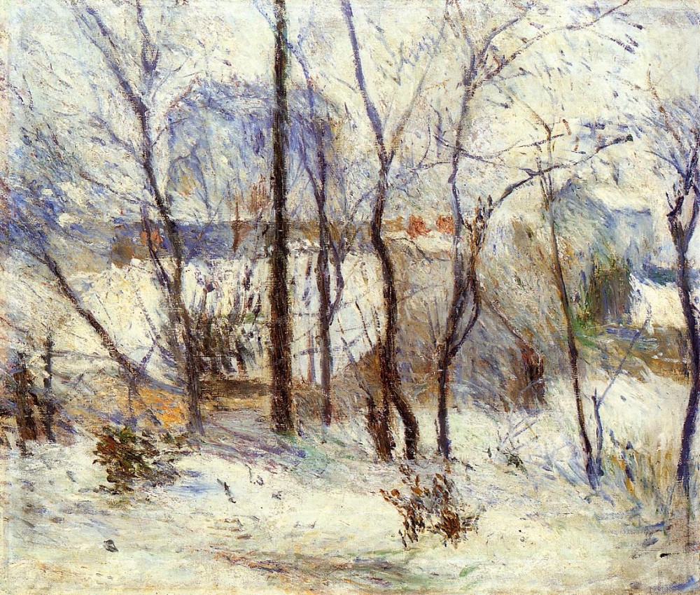 Snow At Vaugirard by Eugène Henri Paul Gauguin