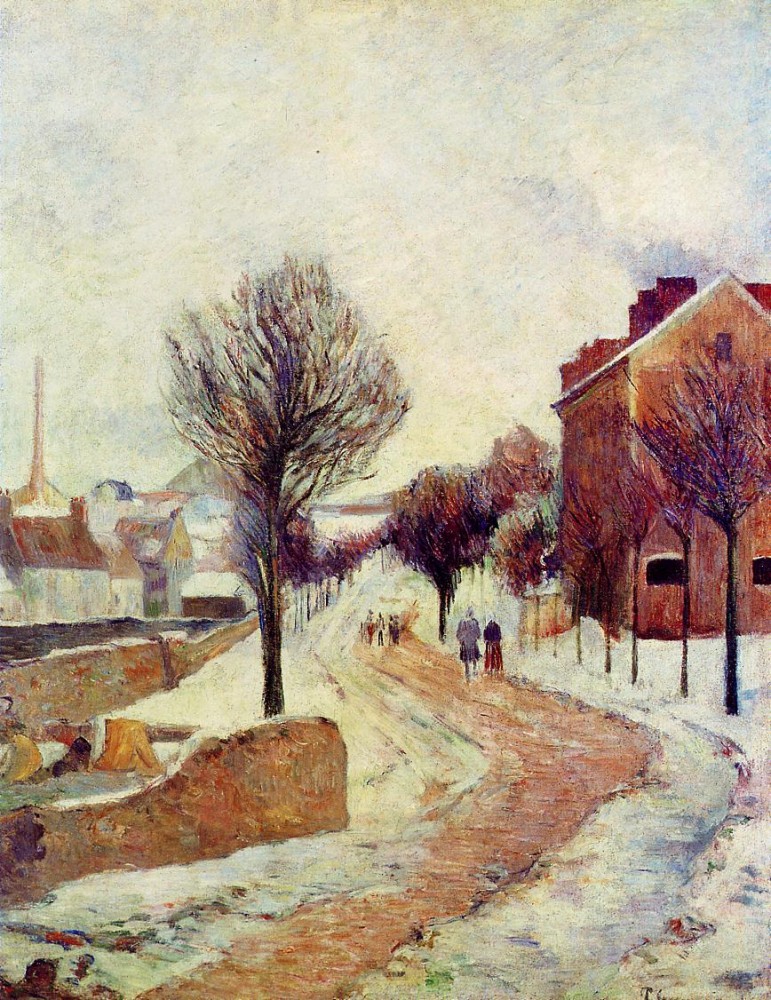 Suburb Under Snow by Eugène Henri Paul Gauguin