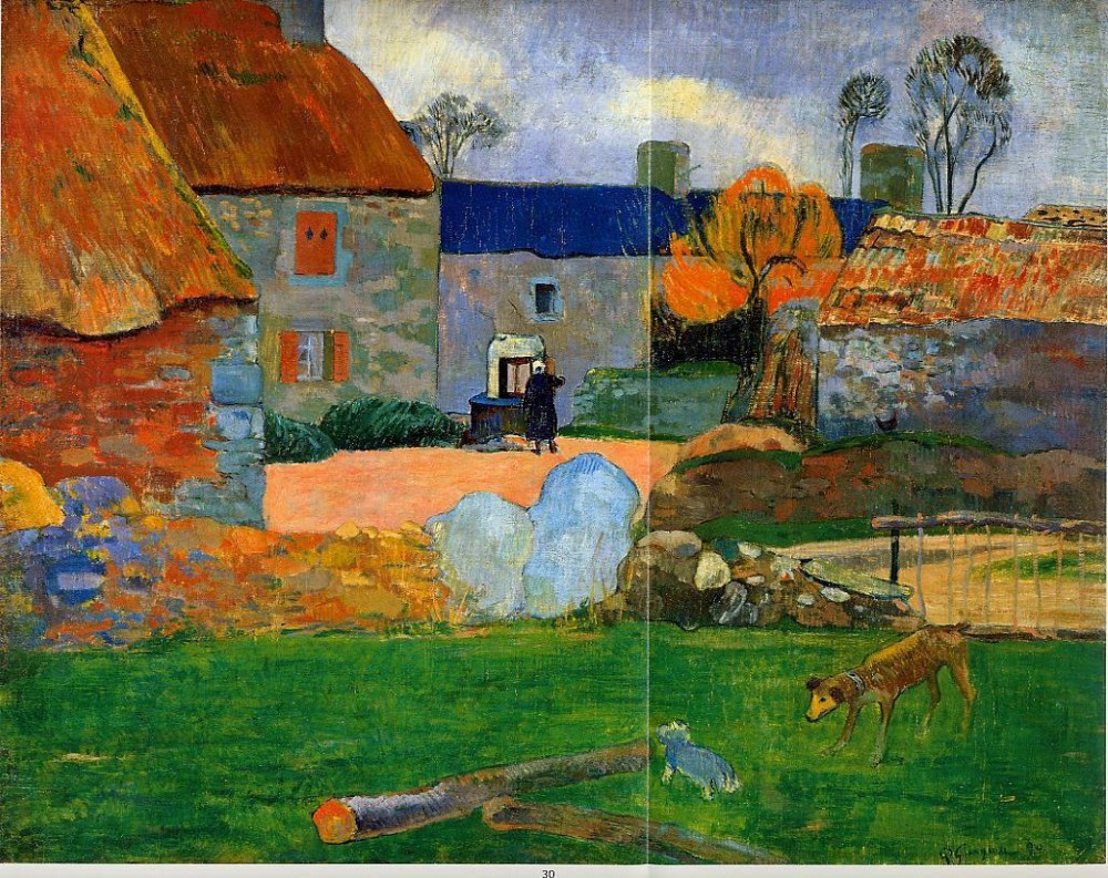 The Blue Roof by Eugène Henri Paul Gauguin