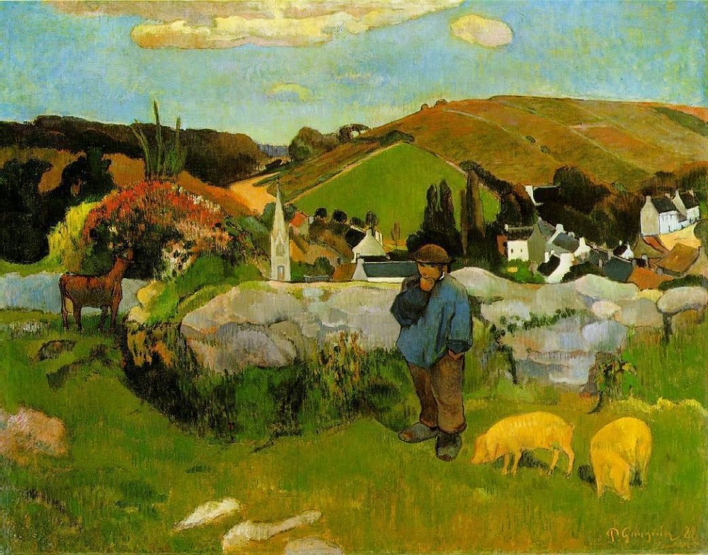 The Swineheard by Eugène Henri Paul Gauguin