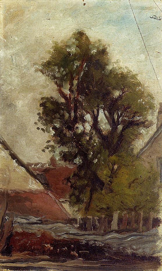 The Tree In The Farm Yard II by Eugène Henri Paul Gauguin