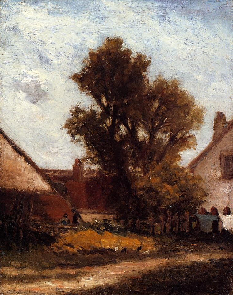 The Tree In The Farm Yard by Eugène Henri Paul Gauguin