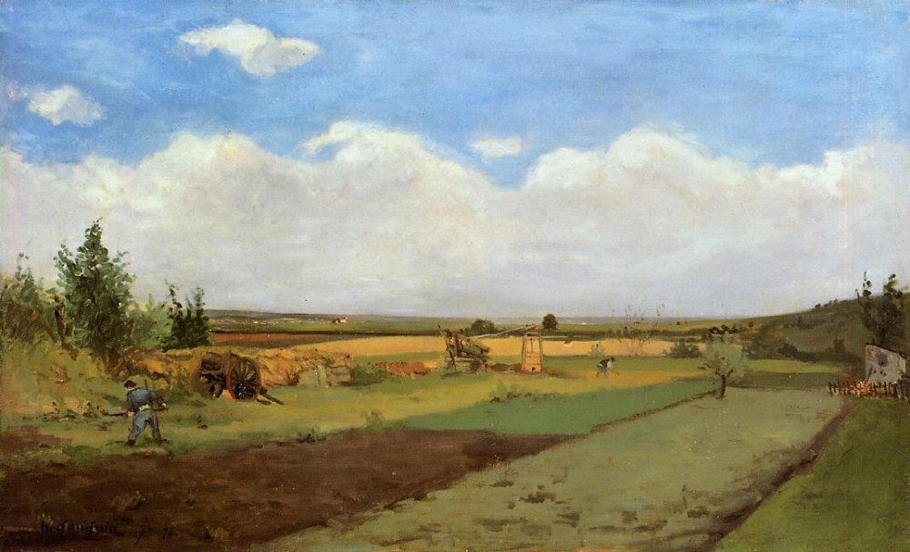 Working The Land by Eugène Henri Paul Gauguin