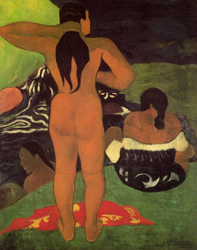 Tahitian Women Bathing by Eugène Henri Paul Gauguin