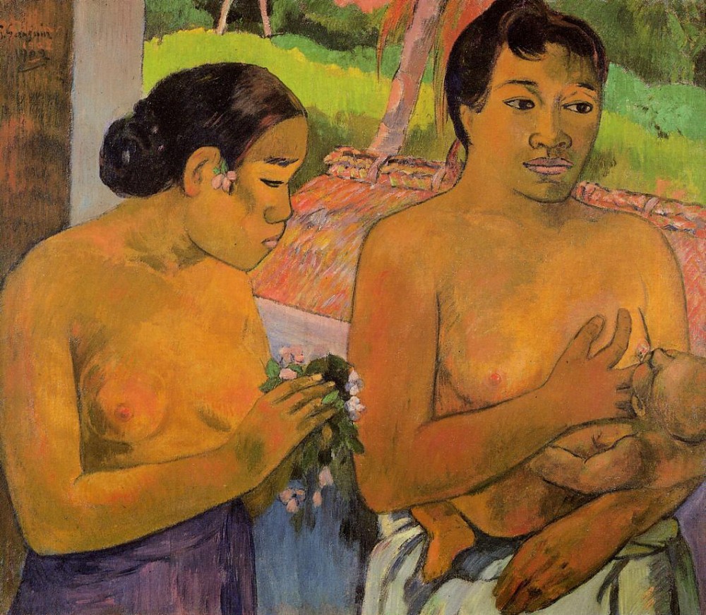 The Offering by Eugène Henri Paul Gauguin