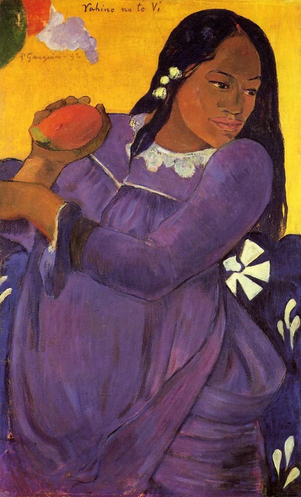 Woman With A Mango by Eugène Henri Paul Gauguin