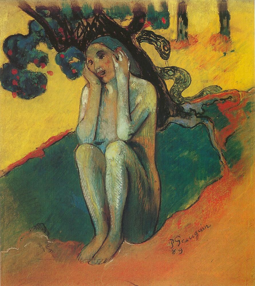 Breton Eve by Eugène Henri Paul Gauguin