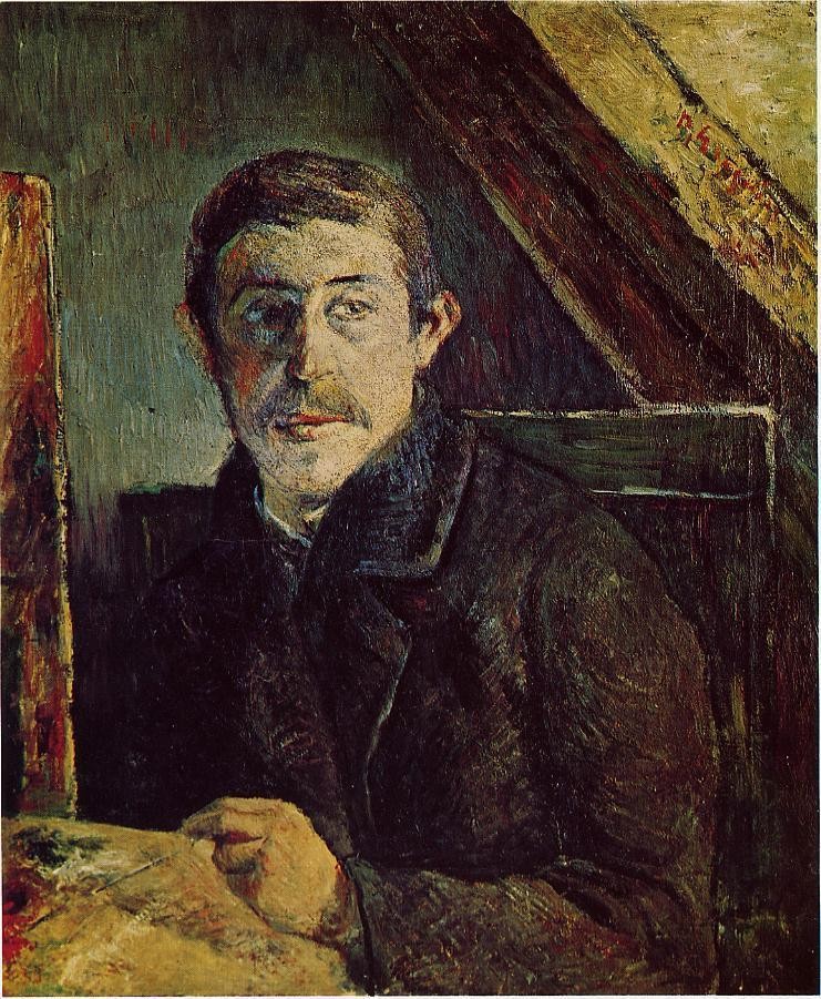Gauguin At His Easel by Eugène Henri Paul Gauguin