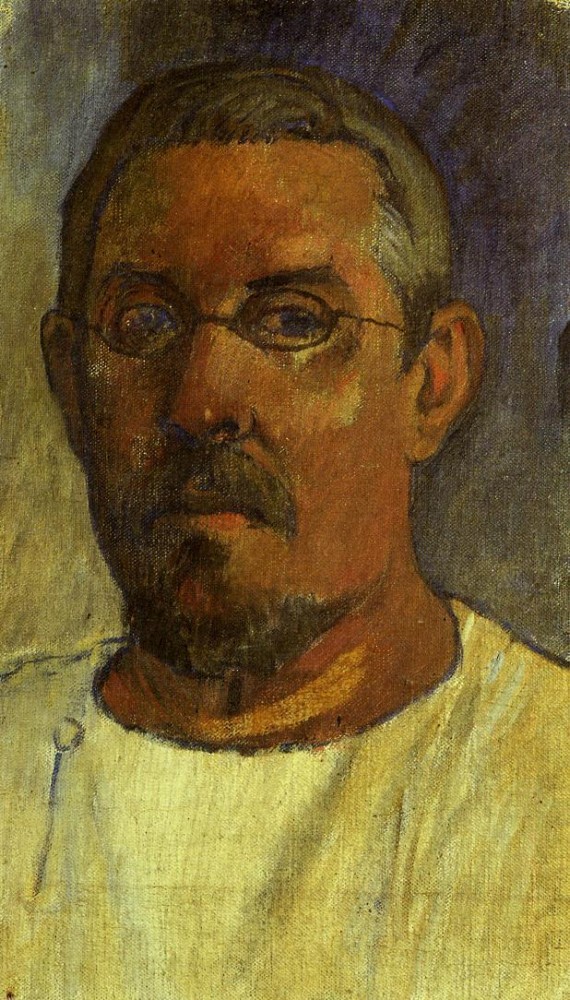 Self Portrait With Sepctacles by Eugène Henri Paul Gauguin