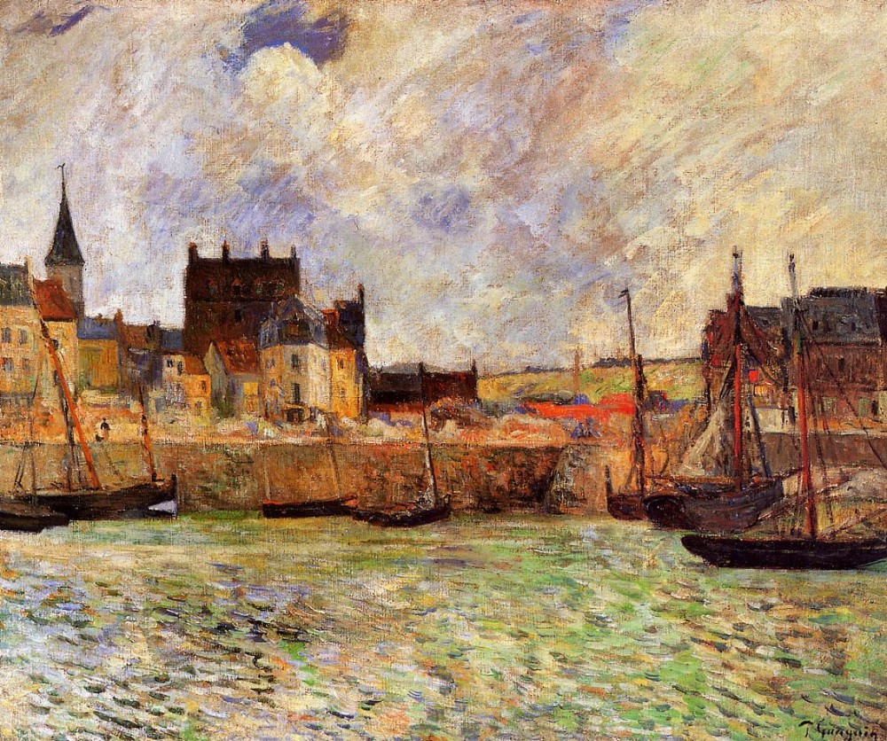 The Port, Dieppe by Eugène Henri Paul Gauguin