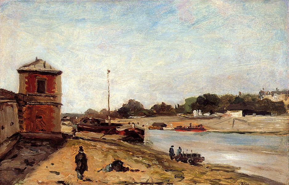 The Seine Opposite The Quai De Passy by Eugène Henri Paul Gauguin