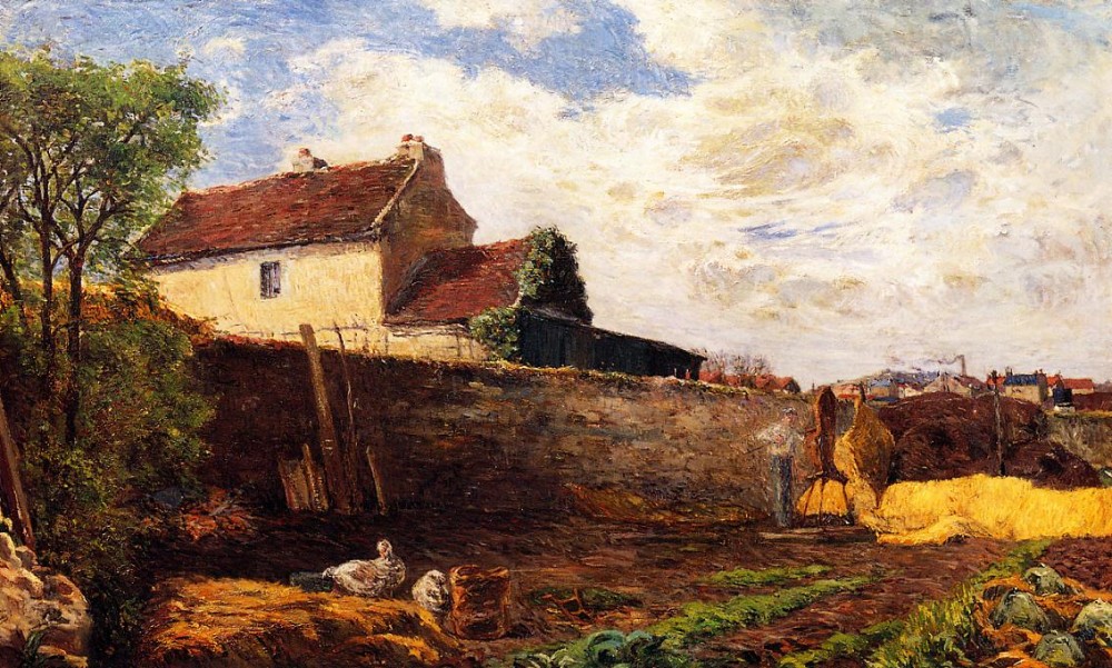 Geese On The Farm by Eugène Henri Paul Gauguin